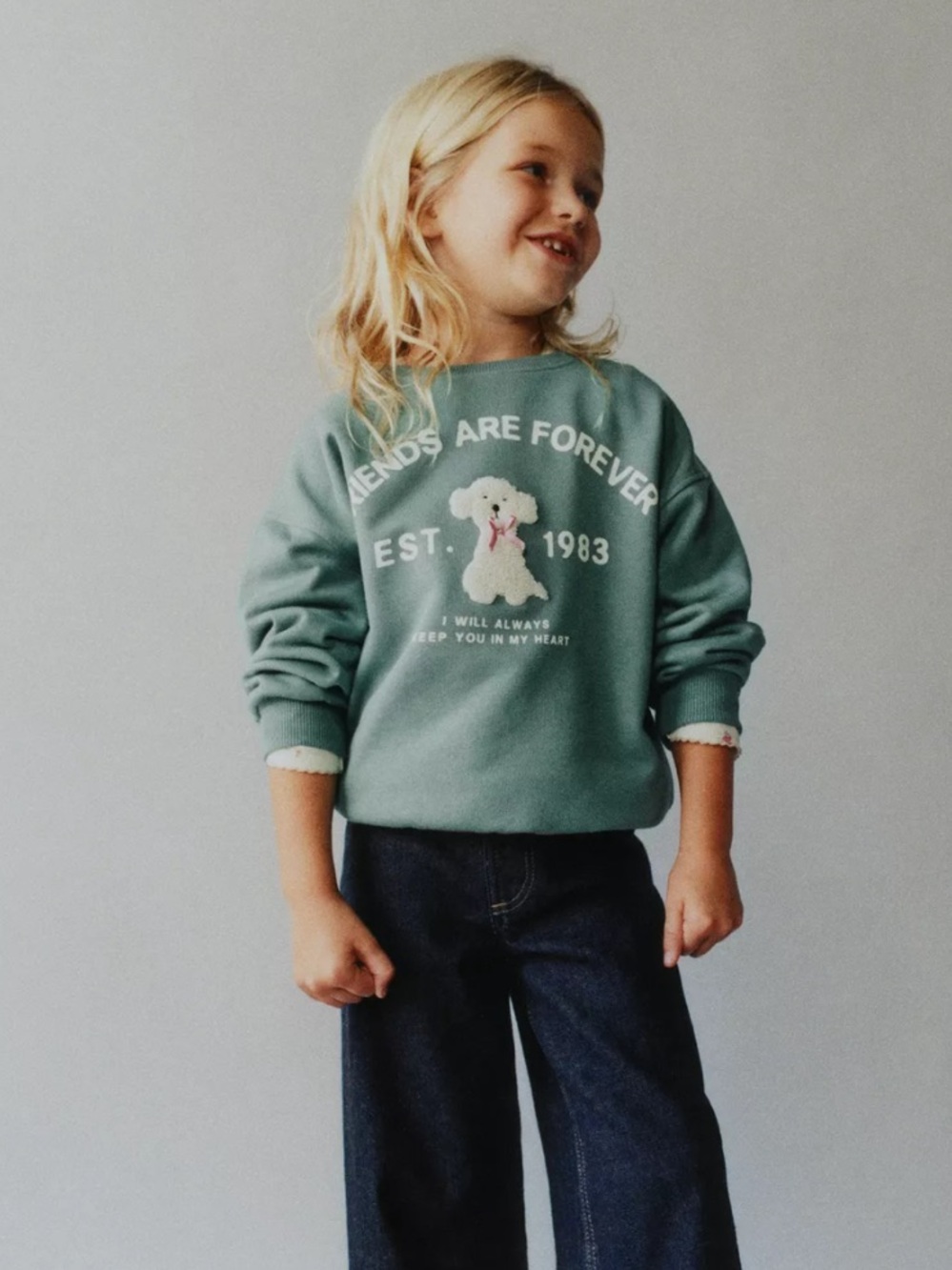 ZARA TERRY PATCH SWEATSHIRT